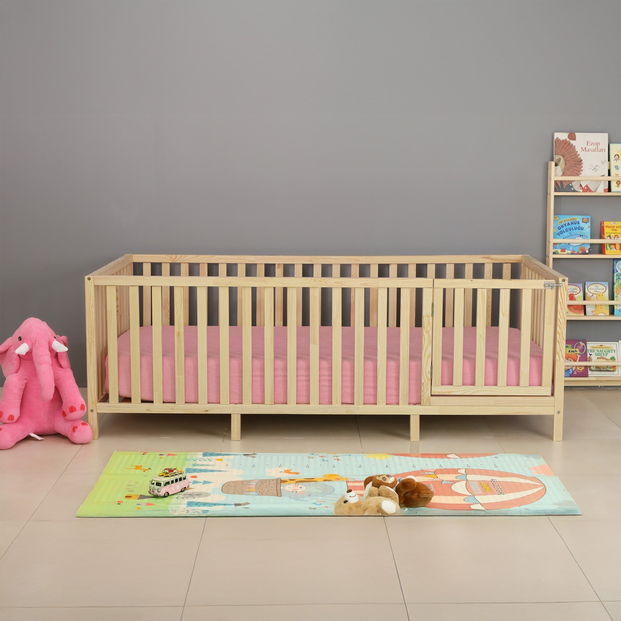 Dusan - Montessori Low Bed with Railings and Gate