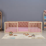 Minora - Montessori Floor Bed with Cylindrical Railings