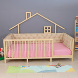 River - Montessori Playhouse Low Bed with Cylindrical Railings
